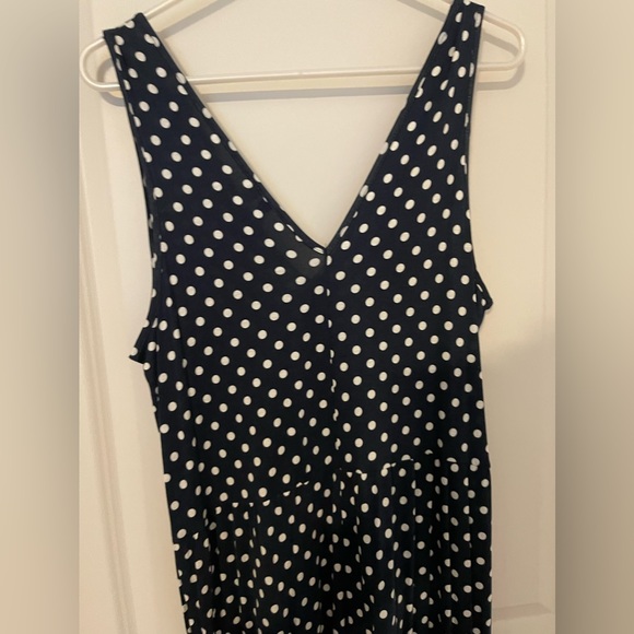 ASOS design curved smock jumpsuit in polka dot - Picture 7 of 9